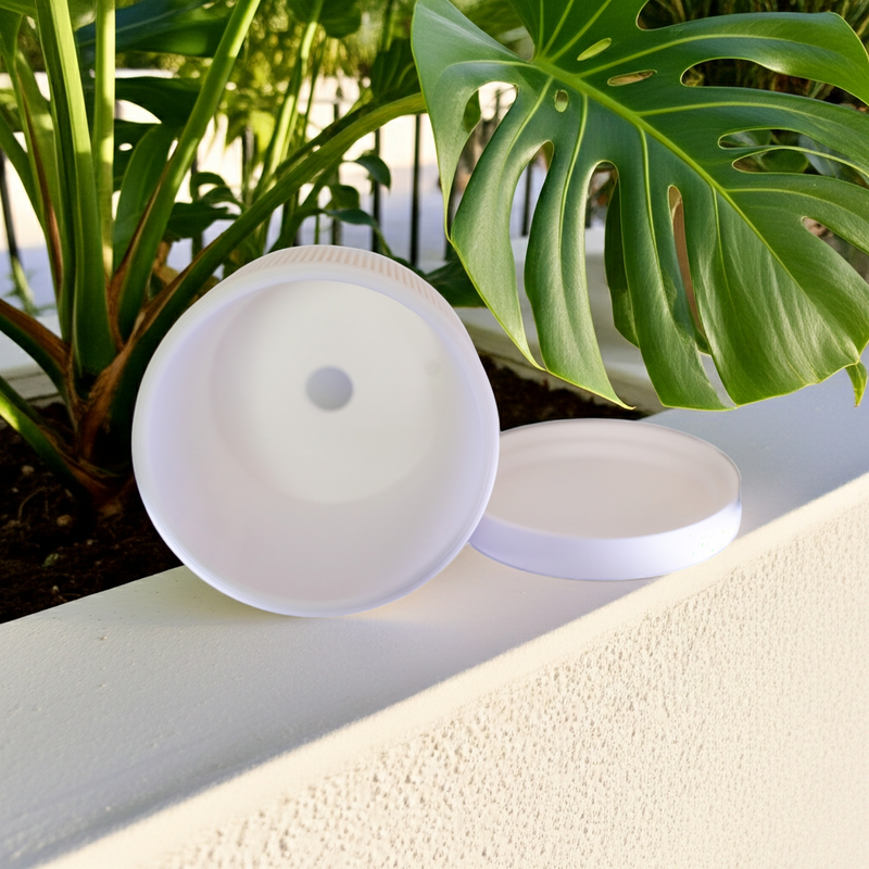 Modern Ribbed Planter with Drip Tray