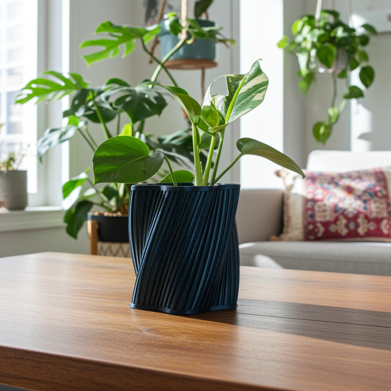 GEOMETRIC SPiRIL PLANTER-cachepot