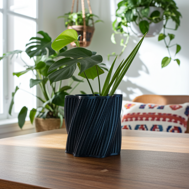 GEOMETRIC SPiRIL PLANTER-cachepot