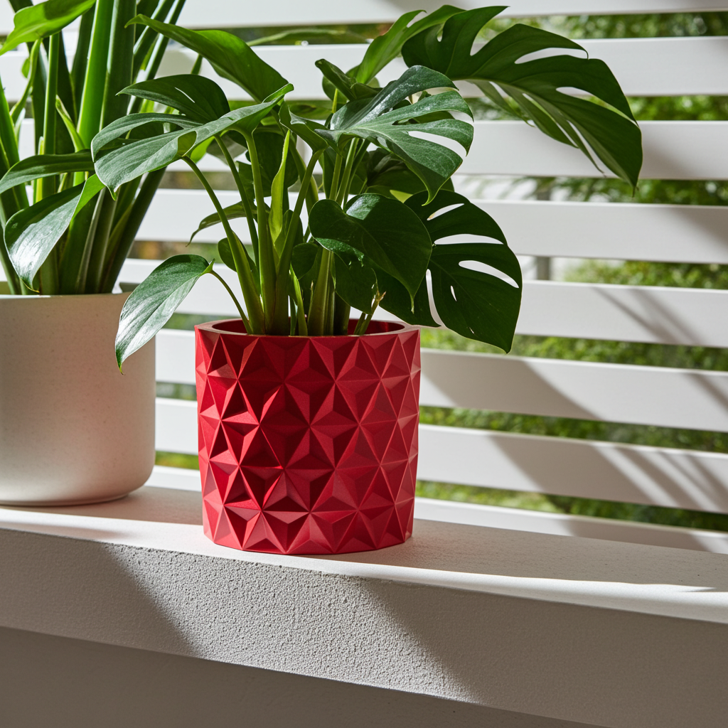 Diamond Geometric Pattern Planter (Cache Pot)