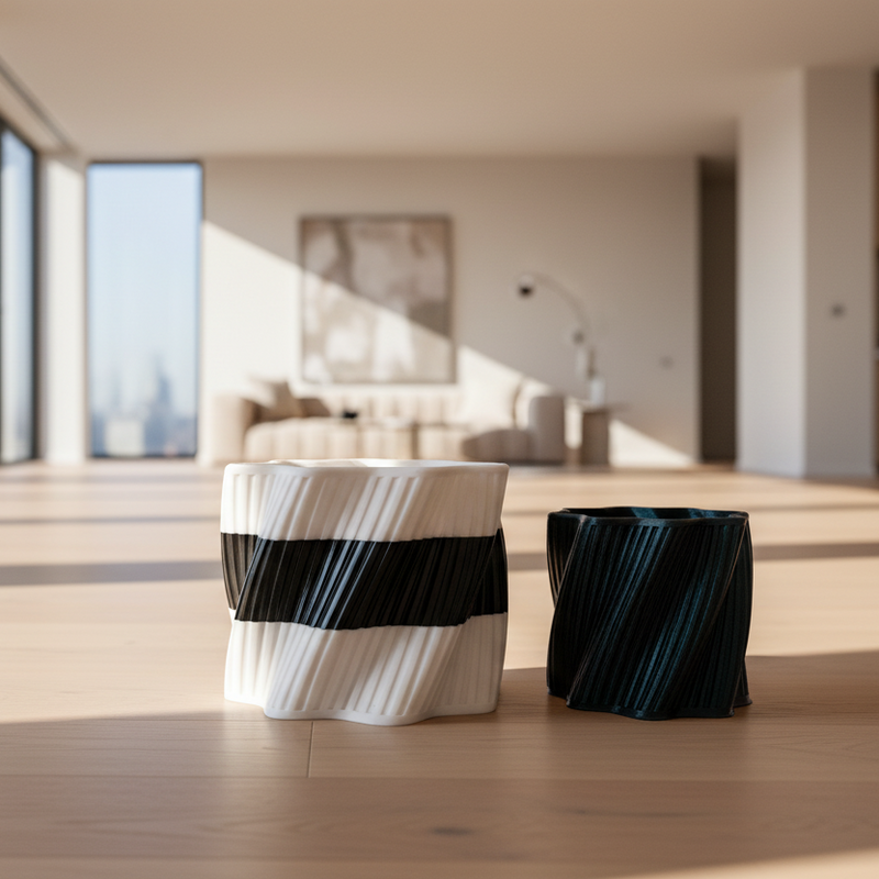 GEOMETRIC SPiRIL PLANTER-cachepot