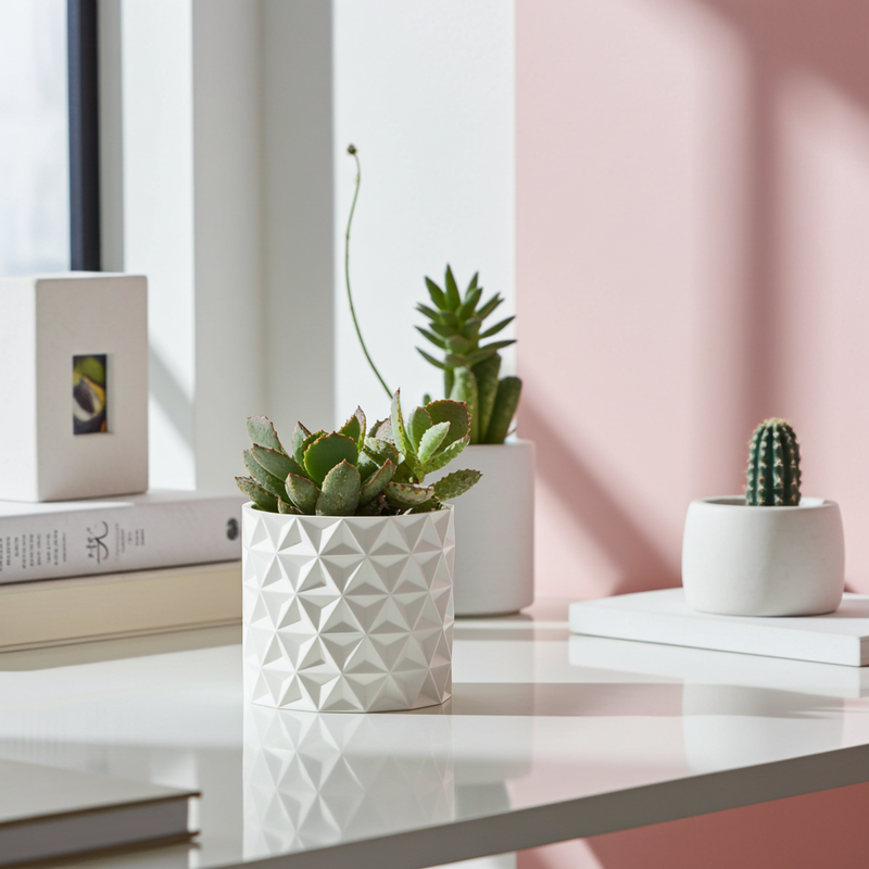 Diamond Geometric Pattern Planter