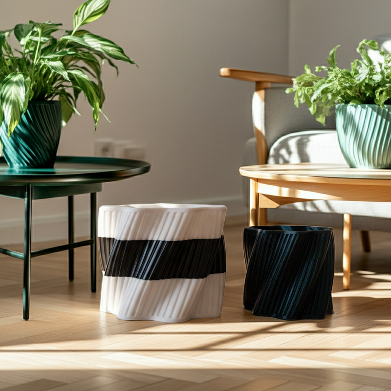 GEOMETRIC SPiRIL PLANTER-cachepot