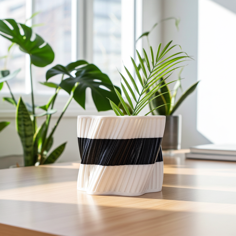 GEOMETRIC SPiRIL PLANTER-cachepot